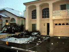 A snowy lawn.